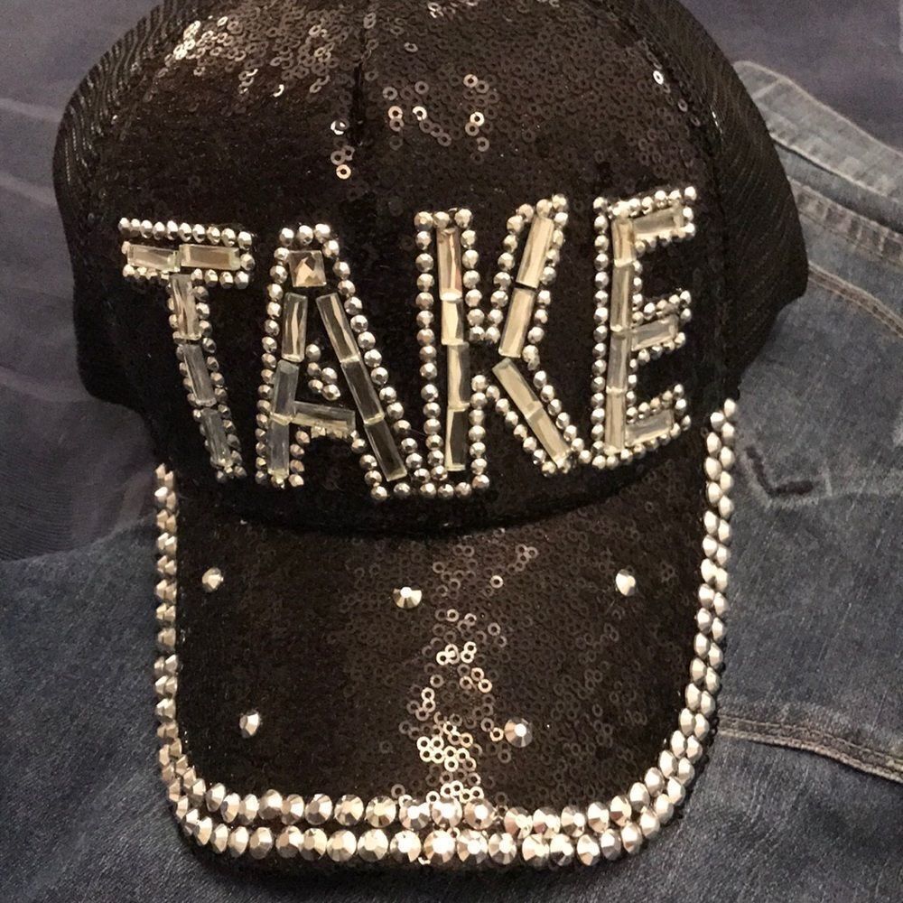 Fun “TAKE” sequin hat - Picture 4 of 4